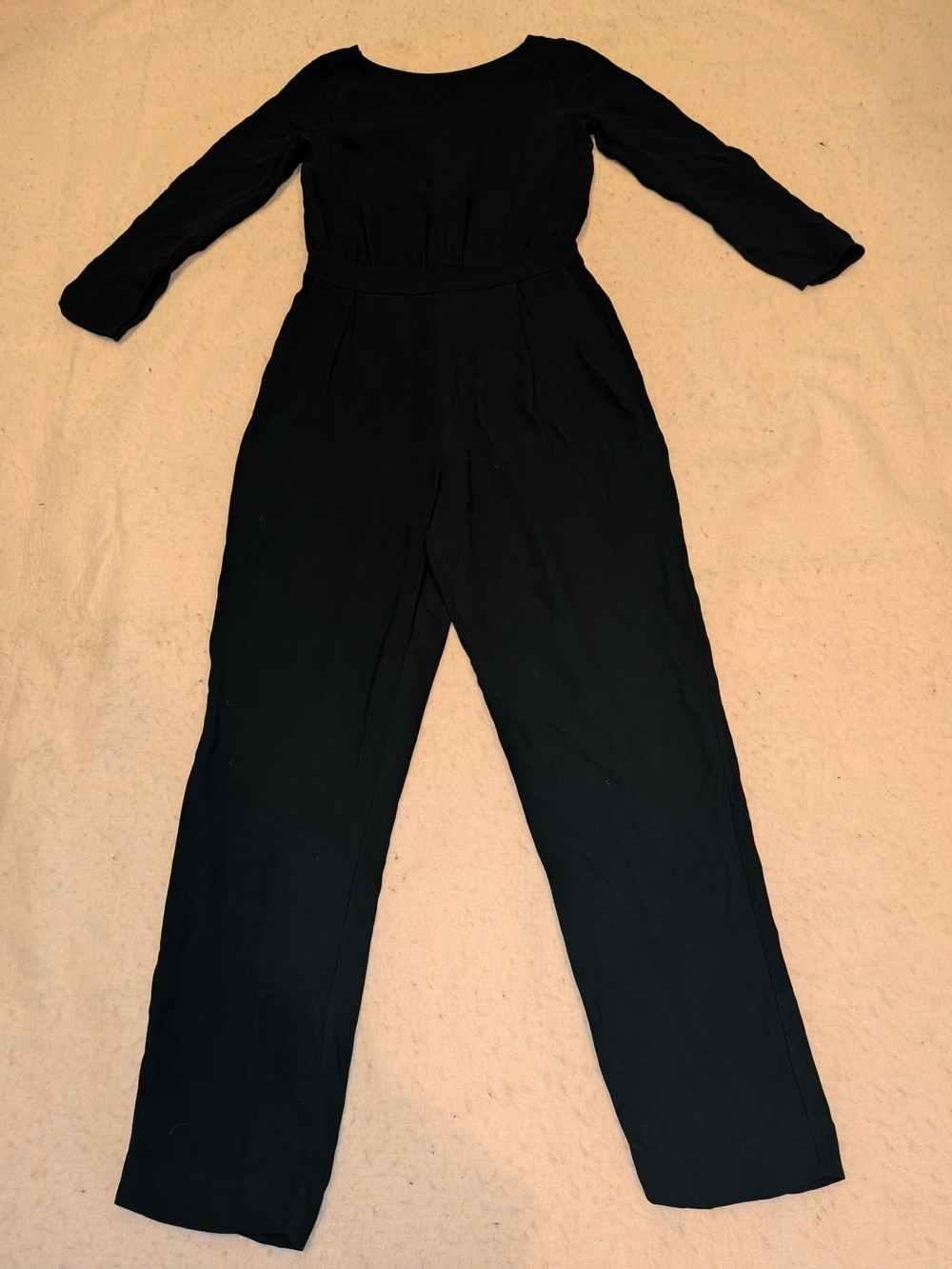 Massimo Dutti Black Long Sleeve Jumpsuit Like New